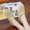 Yuzhihao Women's Casual Slip-On Sandals - New Summer Hollow Design, Closed-Toe, Low Heel