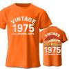 Classic Vintage 1975 All Original Parts Tshirt Men Short Sleeve Birthday Gift T Shirt Casual T-shirt Soft Tee Tops Dad Clothing