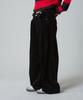 UNKNOWN PLANET Custom One-Pleat Wide Corduroy Pants Black