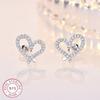 925 Sterling Silver Earrings High Quality Heart for Women Fashion Jewelry Wedding Engagement Party Gifts Cute