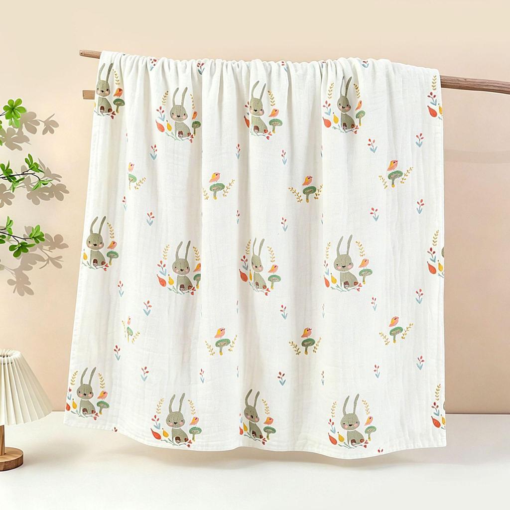 Soft Cotton Baby Gauze Bath Towel & Blanket for Newborns - Mother-Baby Grade