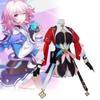 Adorable Polyester March 7th Cosplay Costume For Game Anime Roleplay