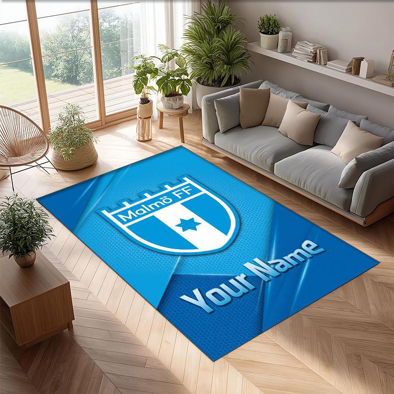 Malmö FF Printed Crystal Velvet Rug Non‑Slip Crystal Velvet Carpet For Sofa Bedroom Indoor Home Decoration