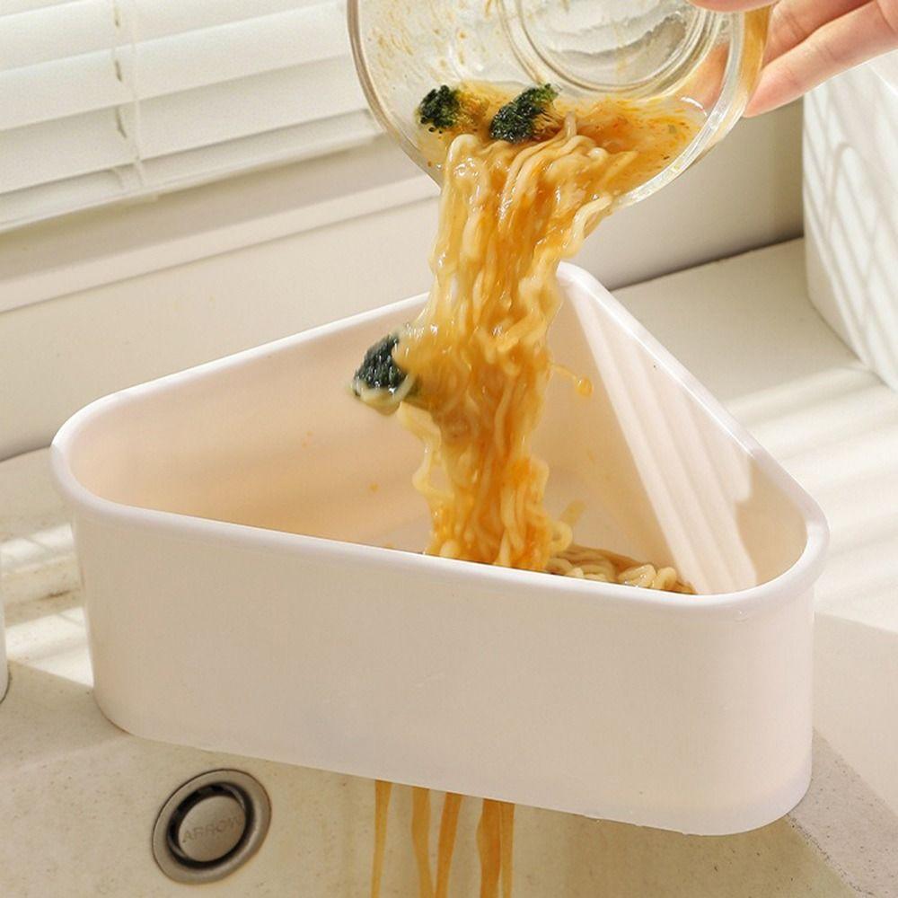 Non-Slip Sink Storage Rack Triangular Sink Drainer Modern Sink Drain Basket for Kitchen Utensil