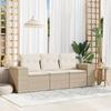 VidaXL Garden Lounge Set with Cushions 3 Pcs, Patio Sofas, Patio Furniture Set, Outdoor Furniture, Beige 3254595
