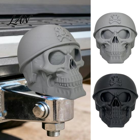 Trailer Hitch Cover Pirate Skull Cover, 3D Carved Tow Ball for SUV Weather-resistant Pickup, Dust Proof Protective Cap Towing Ball, Heavy-duty