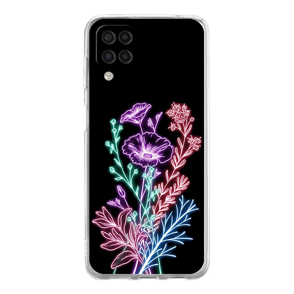 

Phone Case for Samsung Galaxy A13 A51 A71 A21S A12 A11 A31 A52 A41 A23 A53 A73 A32 5G A03S Cover Flamingo Neon Flower Wave Art Samsung A33 5G