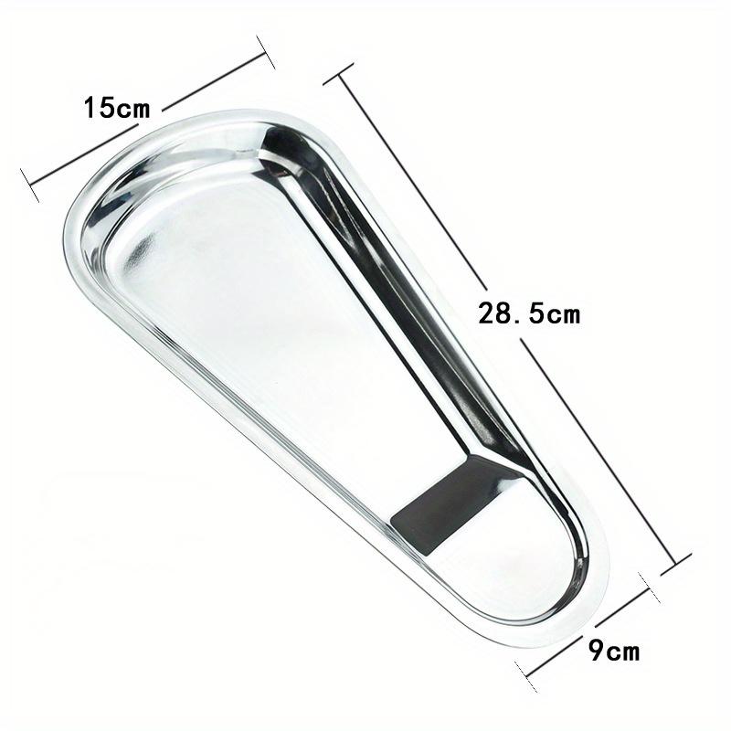 Stainless Steel Fan-shaped Tray Extra Thick Spoon Food Tray Buffet Tray Tray