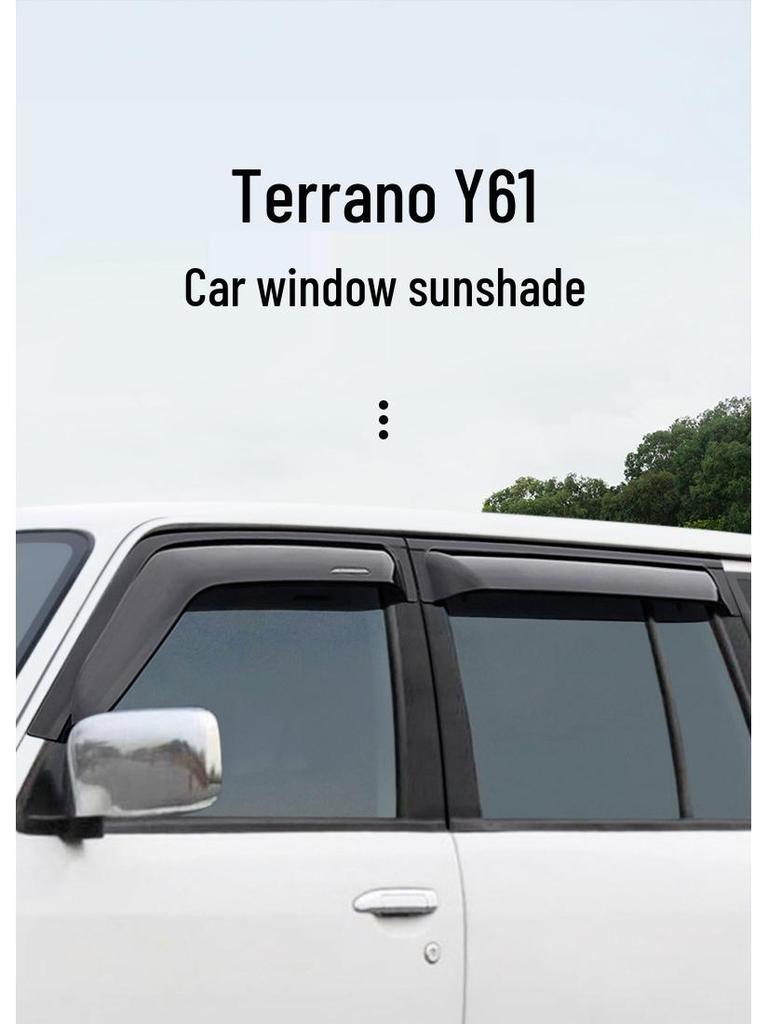 Nissan Patrol Y61 Rain & Sun Visor Window Deflector - Widened & Thickened Car Rainproof Board for Exterior Modification