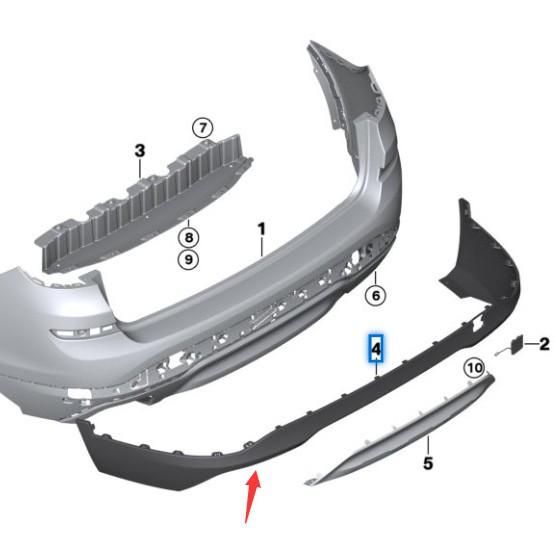 Compatible Rear Bumper Lower Surround Matte for BMW X3 F25