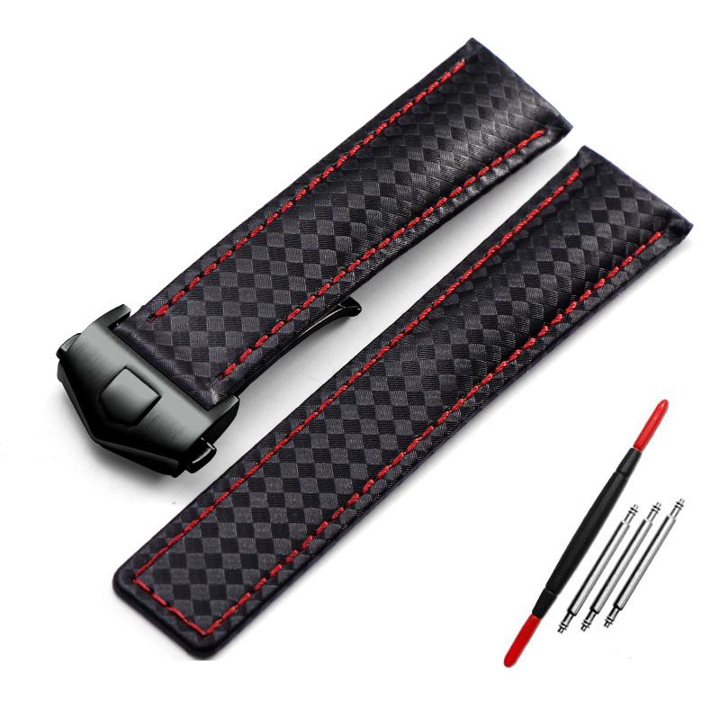 

Ремешок из натуральной кожи с узором из углеродного волокна 20 мм 22 м для tag he-uer F1, ремешок для часов, наручные часы, кожаный браслет для часов 22mm