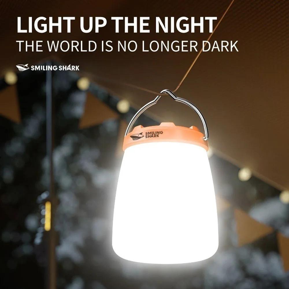 LED Camping Lights Built-in Battery USB Rechargeable Lamp Outdoor Tents Hanging Lantern Waterproof Night Light Emergency Light