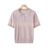 Mom's Stylish Ice Silk Lapel T-shirt - Summer Short-Sleeve, 50s/60s Retro Style for Middle-Aged Women (2026)