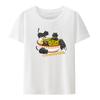 Kawaii Anime Cat Japanese Raunisex Noodles Graphic Tshirt Funny Printed Tee Top Print Novelty Camiseta Hombre Camisa Camisetas Tops