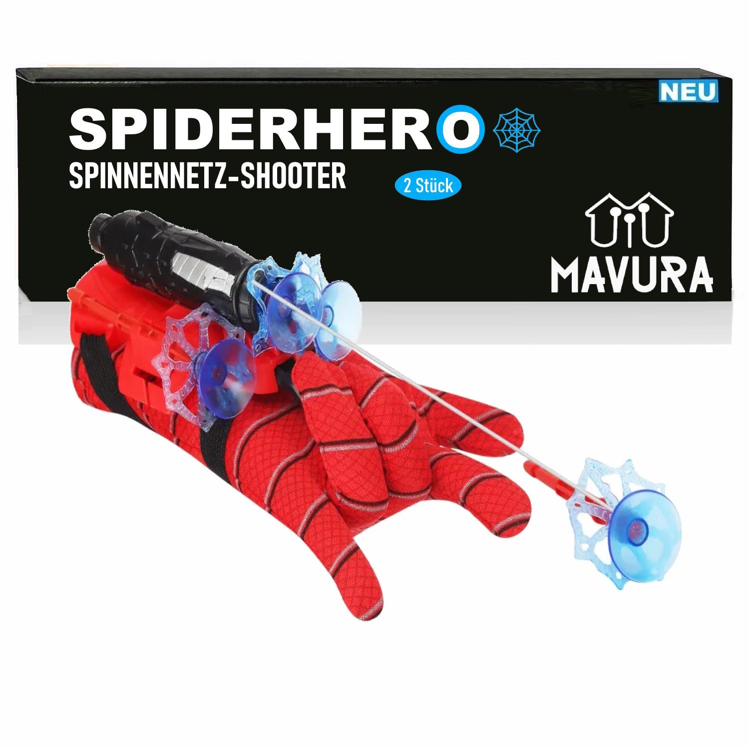 

SPIDERHERO Рукавиці Павутина Стрілок Костюм Запуск Дротиків Павук Бластер 2x
