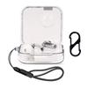 Hülle für Nothing Ear Carabiner und kabelloses transparentes Silikon-Schutz-Ladecase [NEU 2023] (2) (mit Riemen) [NOUKAJU] Kopfhörer, Etui,