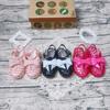 Summer Retro Style Kids' Bow Sandals: Cute, Breathable Beach Shoes with Velcro for Baby Girls