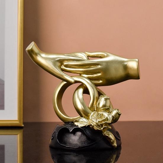 Unique Hand Sculpture Vibrant Color Clear Texture Collectible