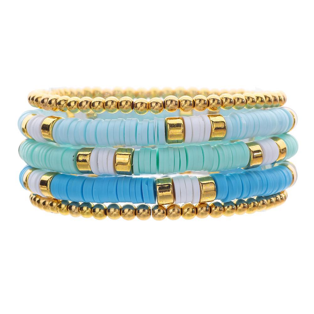 Taylor Swift Fan Colorful Soft Clay Bracelet Set - Handmade English Name Jewelry for Women