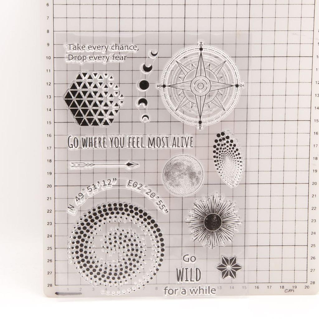 3pcs Clear Stamp Reusable  Scrapbook Handbook Album Decorative Transparent Stamp Paper Crafts Han
