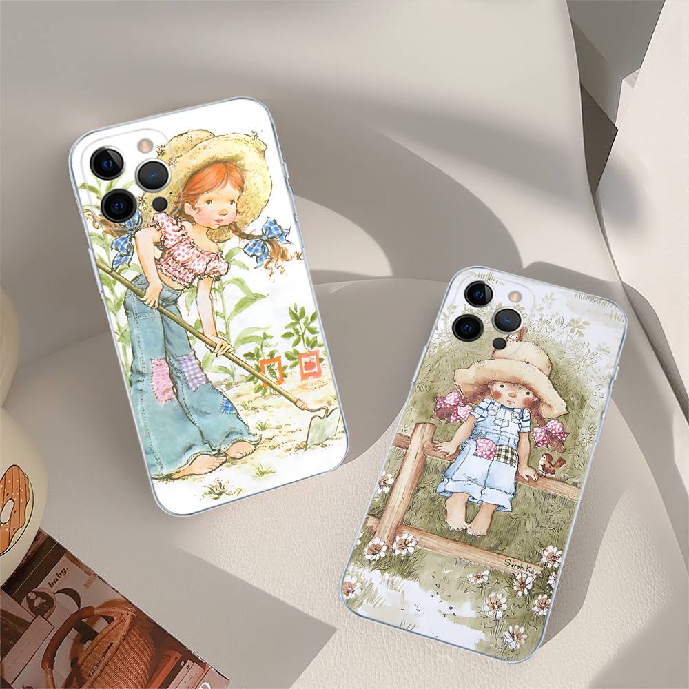 S-Sarah K-Kay Girls Cute Phone Case For IPhone 16 15 14 11 12 13 Mini Pro XS Max Cover 6 7 8 Plus X Funda Shell