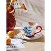 JOYYE Blumen Jade Blau Floral Keramiktasse