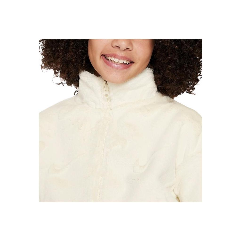 Nike Jacket Solid Color Stand Collar Zipper Casual Kids jackets Coconut-Milk FJ6154-113