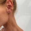 Golded C-shaped Ear Clip Silver No Piercing Earrings Hip Hop Gold Jewelry  Women
