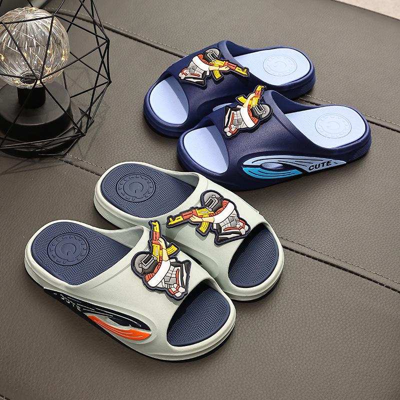 New Style Cartoon Children's Sandals: Soft, Non-Slip Soles, Perfect for Home, Bath, and Outdoor Use with a Unique 'Walking On Poop' Feel.
