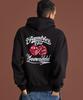 Gambler Girl Red Dice Black White Hoodie