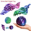 Slime Ball Fidget Toy 3D Printed Gradient Twistsphere Fidget Toy Gear Liquid Flow Ball With Rotating Design Anxiety Relief Toys