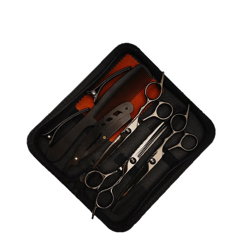 Stainless Steel Hairdressing Scissors Set: Includes Straight Edge and Thinning Scissors for Hair Cutting