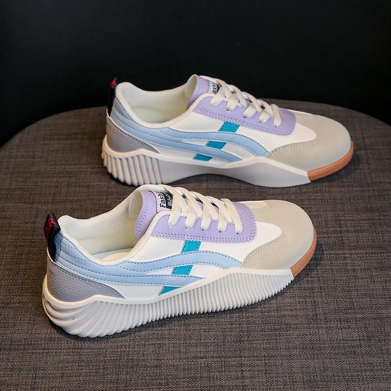 Fashion Women's Sneakers Summer Trend Comfortable Casual Shoes Lace Up Breathable Running Shoes Versatile Branded Walking Flats