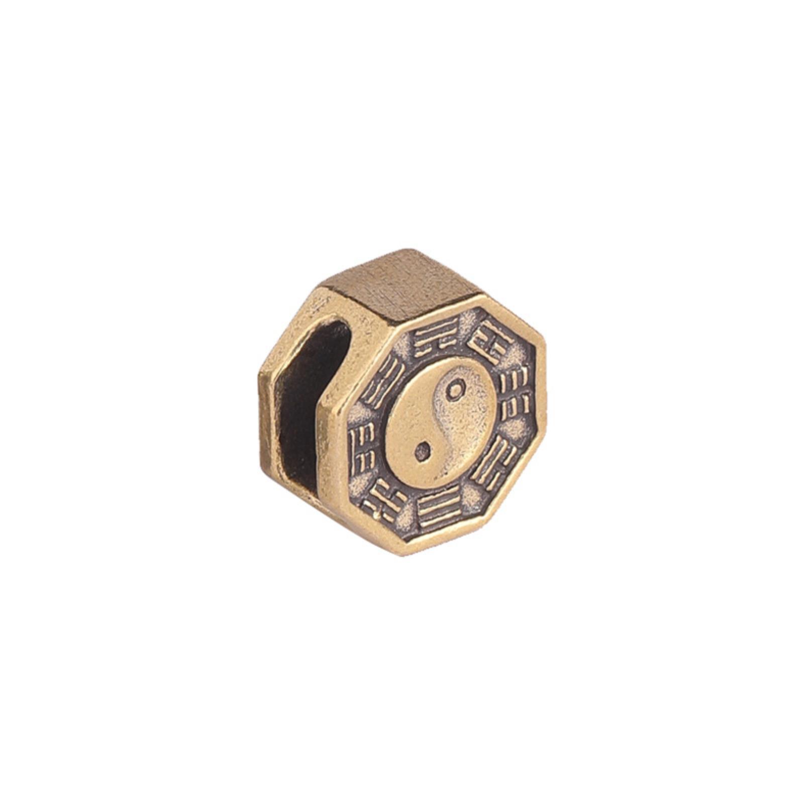 

Мідний кулон-ніж Багуа Тайцзі Креативний вуличний підвіска на мотузку для парасольки Рюкзак Підвіска Хвостовий підвіс ліхтарика One Size жовтий