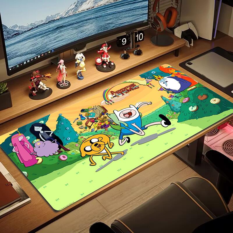 Adventure-Time Color Mouse Pad Large Gaming Table Cushion Non-slip Laptop Tablet Big Mousepad XXL Mat Mini PC Playmat With Lock edge