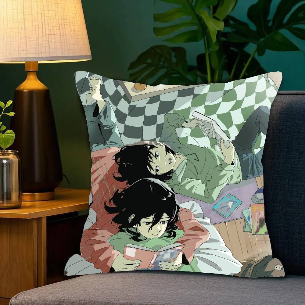 Look Back Anime Pillow Case Fashion Square Pillowcase Bedroom Sofa Room Ins Decoration Leisure