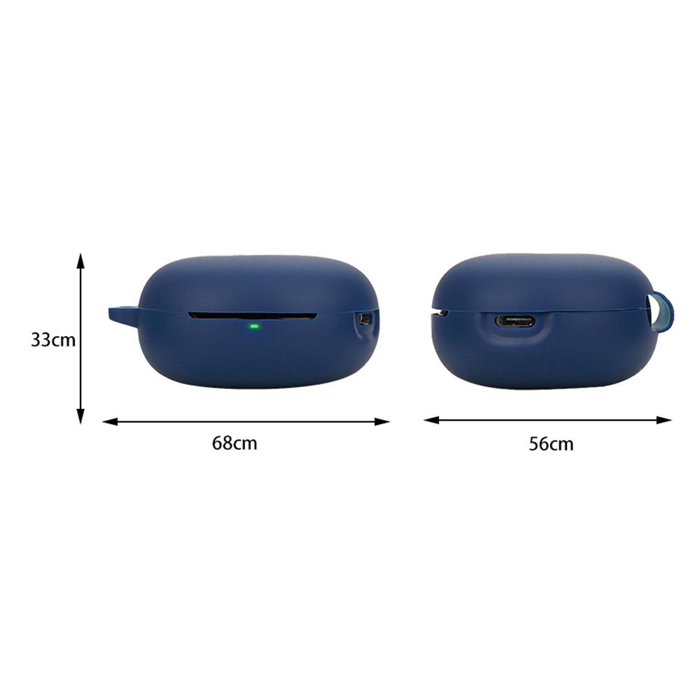 For QCY T13 ANC 2 Bluetooth-compatible Earphones Case with Anti Lost Buckle Silicone Protective Cover
