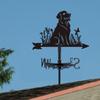Dog Metal Weathervane Animal Wind Vane Retro Decorative Iron Art Ornament Weather for Cottage