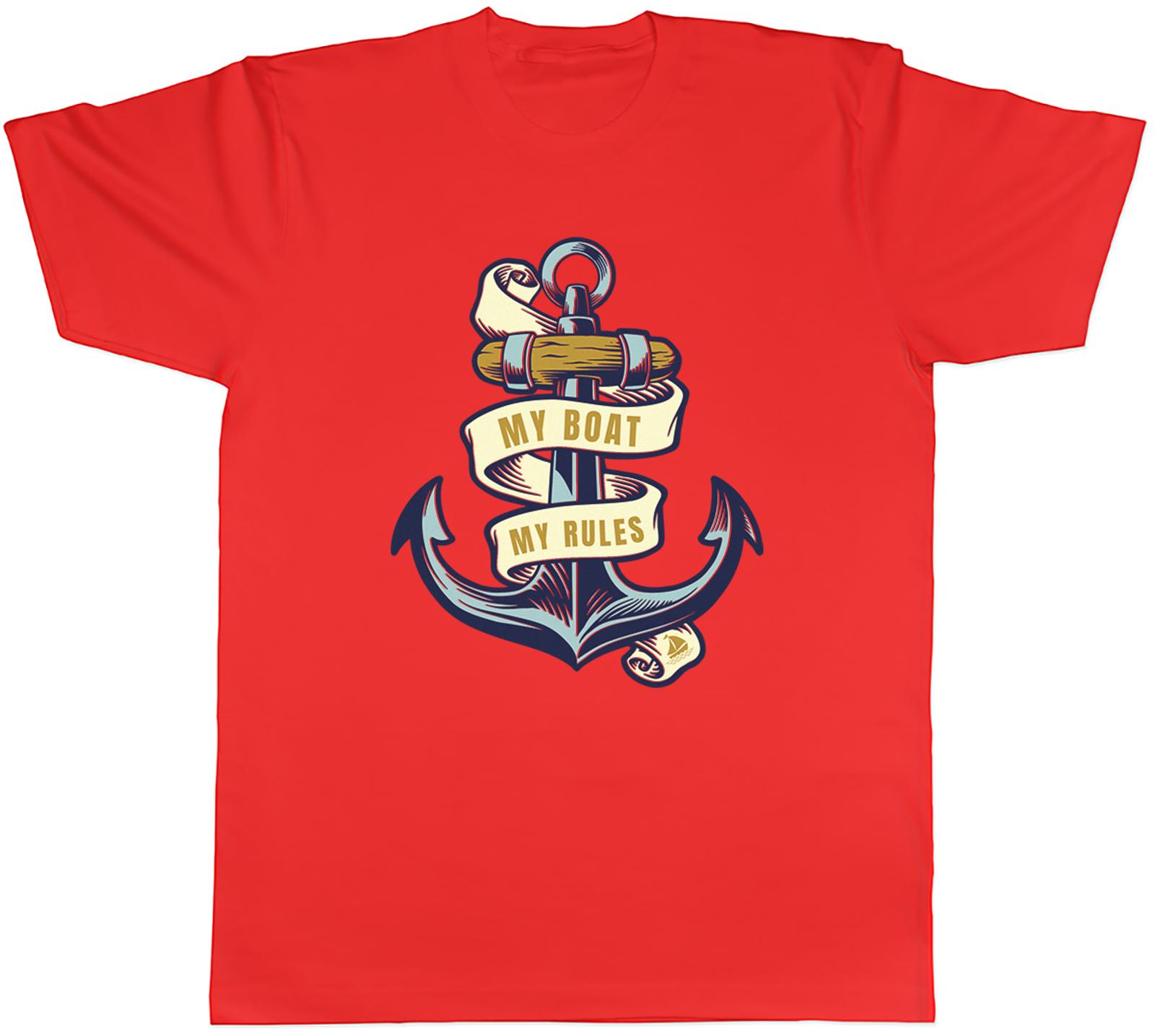 My Boat My Rules Unisexs TShirt Funny Sailor Anchor Unisex Tee Gift S
