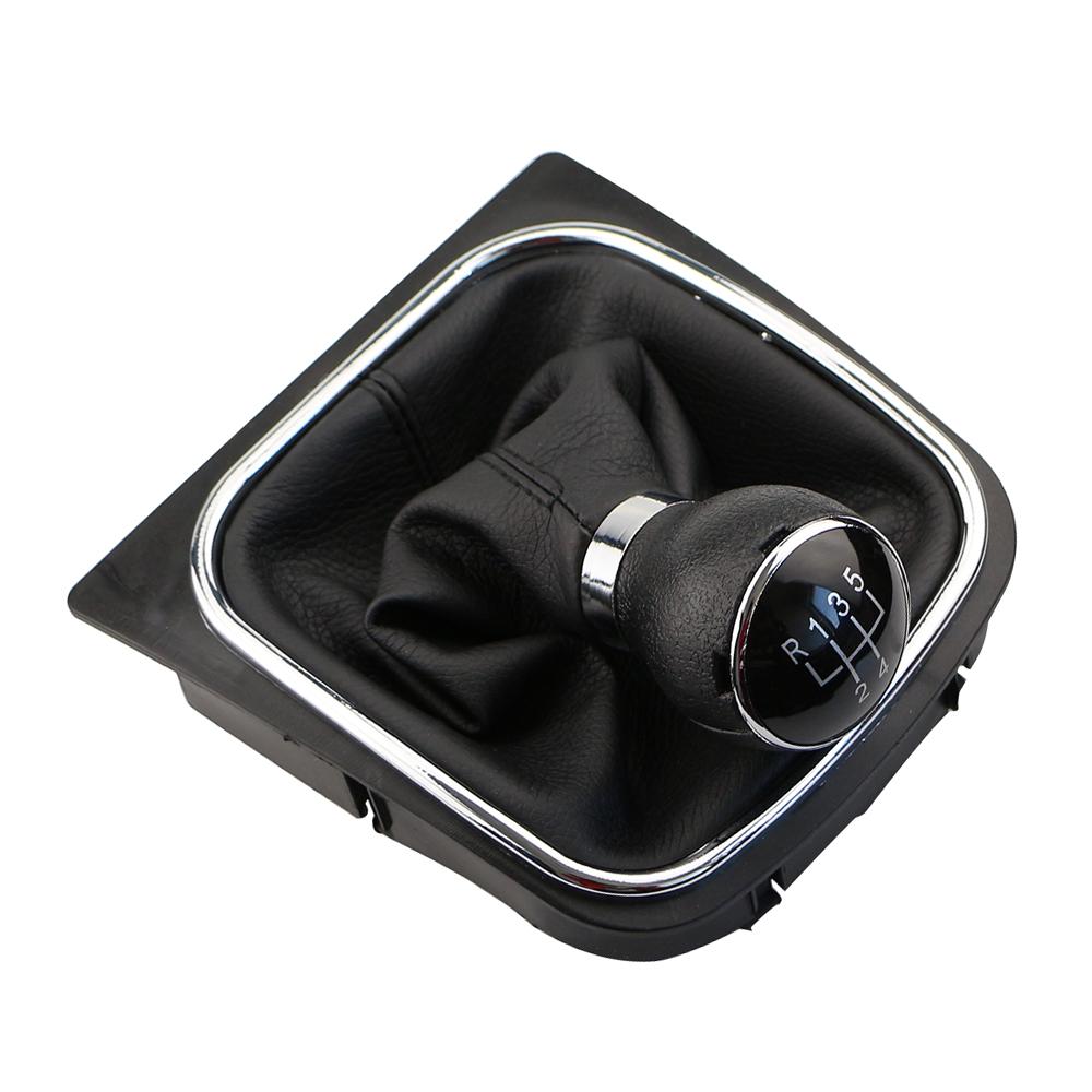 

5/6 Speed Stick Gear Shift Knob with Leather Boot Collar Case for Volkswagen VW Golf 5 V 6 VI MK5 MK6 Jetta 2005-2014 Car Stying