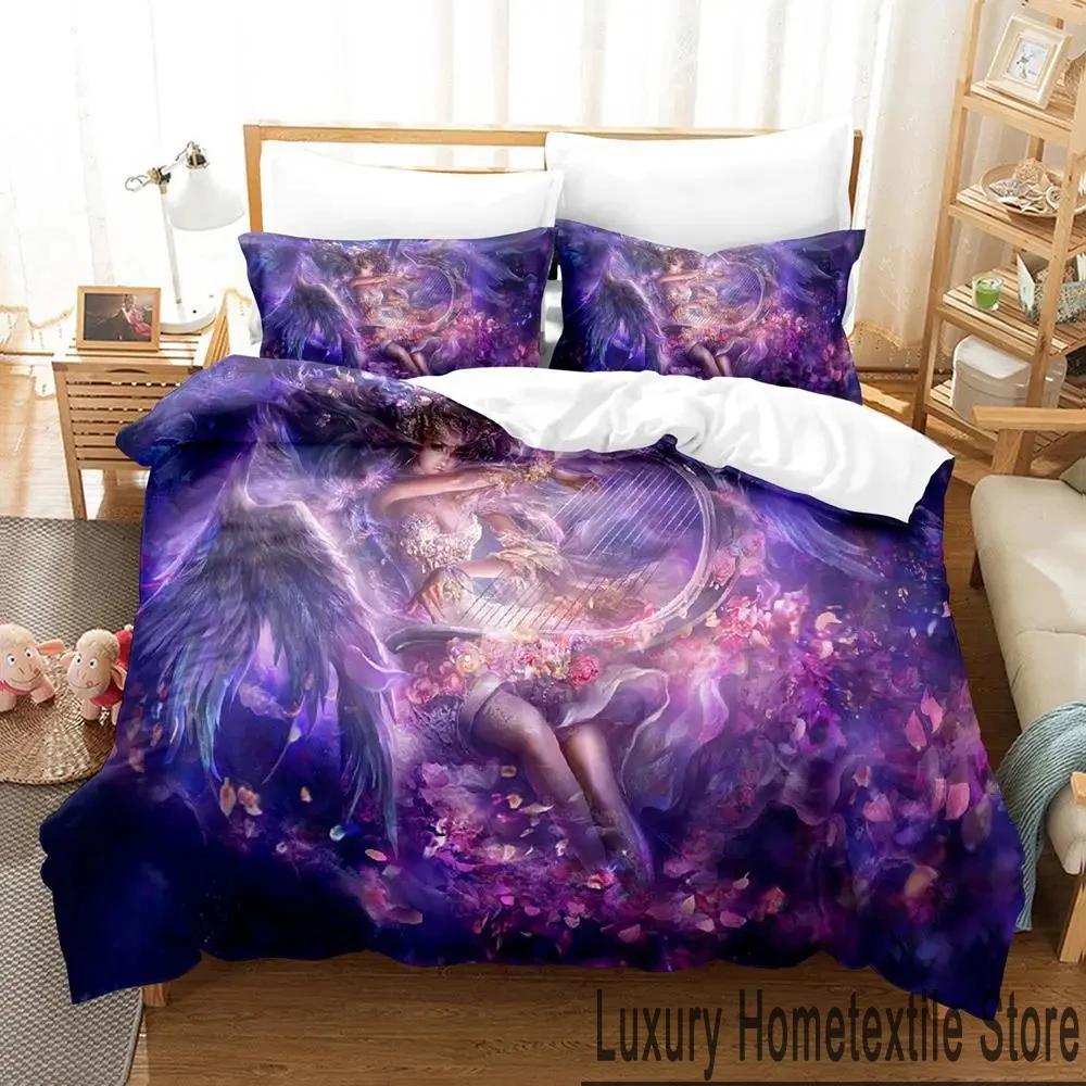 3D Print Guardian Angel Bedding Set Boys Girls Twin Queen King Size Duvet Cover Pillowcase Bed Boys Adult Home Textileextile