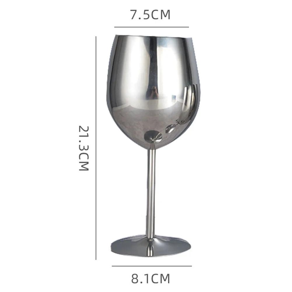 Roestvrij Staal Cocktailglas Wijnglas 500ml Kelken Voor Champagne Whiskey Sap Waterbeker Huis Keukenbenodigdheid Wijnglazen
