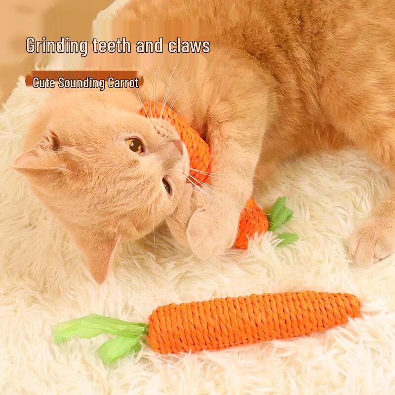 

Cute Carrot Cat Teething Toys (5-Pack)
