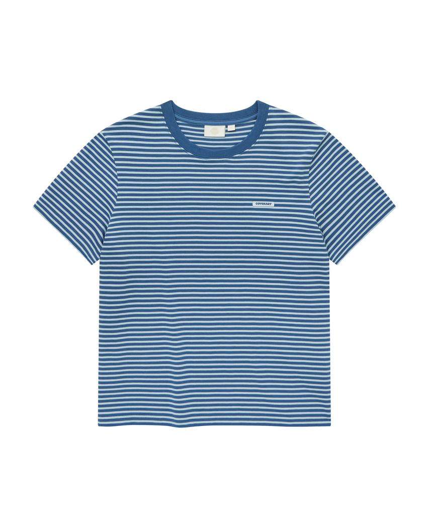 COVERNAT WOMAN Striped T-Shirt Blue