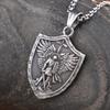 Fashion Simple Arch Angel St.Michael Men's Necklaces Stainless Steel Pendant Chain Amulet Vintage Women Jewelry Gifts