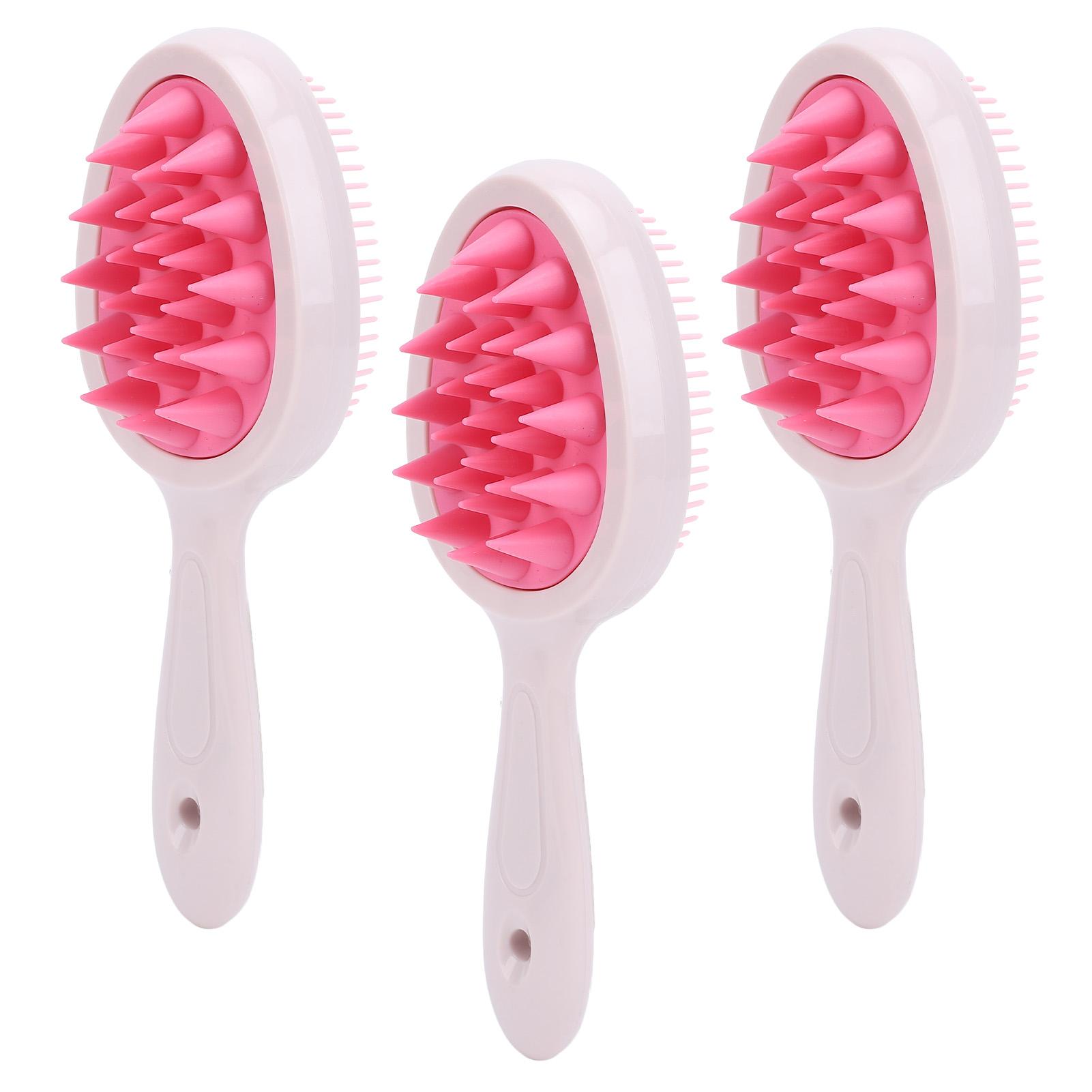 

3шт щетка для массажа кожи головы с длинной ручкой, двухсторонний инструмент для массажа головы, массажер для душа и ванны