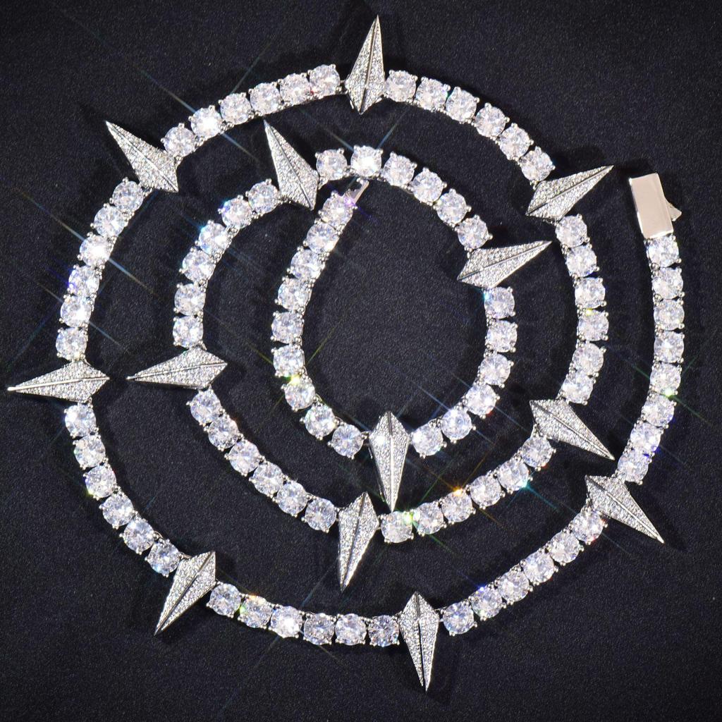 Black Panther Style 5mm Zircon Necklace - Trendy Men's Hip-Hop Design