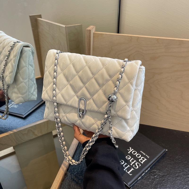 Premium texture bag women's new trendy fashion diamond chain bag niche women's shoulder messenger bag