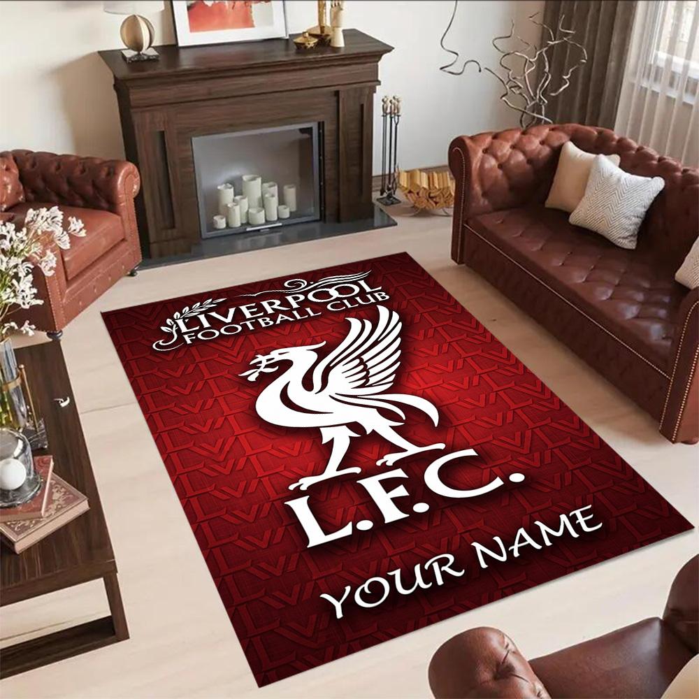 Liverpool Fc Customize Text Carpet Perfect For Outdoor Entryway Dormitory Hallway Antislip Rug Office Home Decor Spiritual Gift