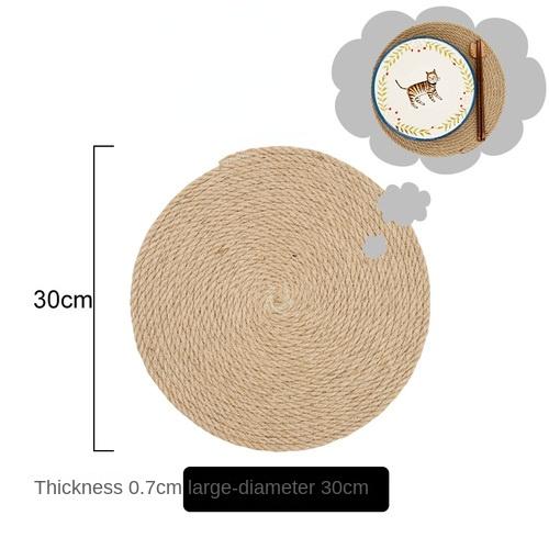 Hitzebeständiges Tischset aus gewebtem Leinen im japanischen Stil, Haushaltsuntersetzer gegen Verbrühungen, Tischmatte, Untersetzer